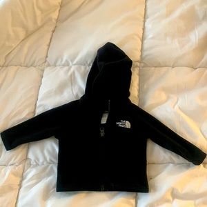black north face baby fleece zip up
